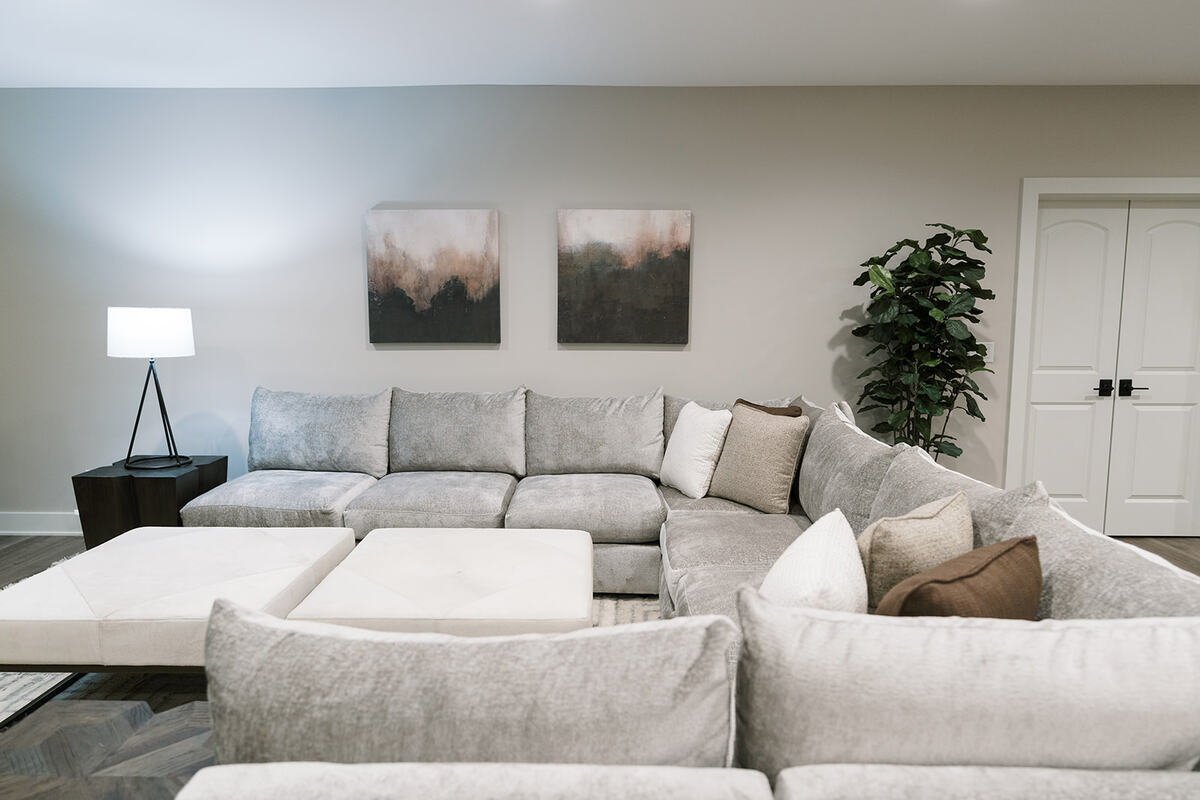 sectional in living room